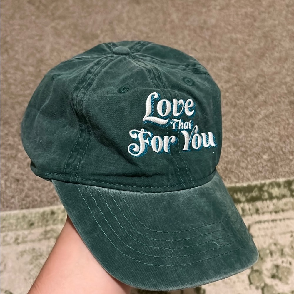 Green Embroidered Cap